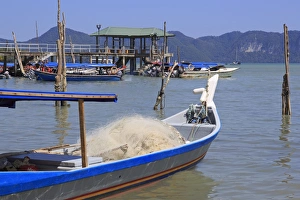 Fishing Nets Prints: Fishing boats in Porto Malai, Chenang City