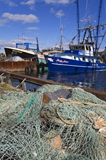 Fishing Nets Prints: Fishing boats in Rocky Neck, Gloucester, Cape Ann, Greater Boston Area