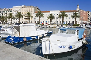 Split Prints: Fishing boats in Split, Dalmatian Coast, Croatia, Europe