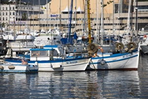 Cote Dazur Prints: Fishing boats, Vieux Port, Cannes, Alpes Maritimes, Provence, Cote d Azur