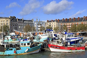 Ports Prints: Fishing fleet in Le Havre, Normandy, France, Europe