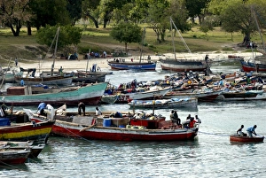 Fishing Prints: Fishing harbour, Dar Es Salaam, Tanzania, East Africa, Africa