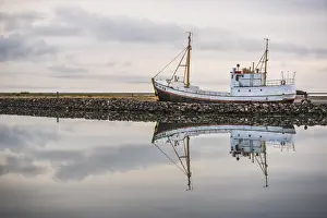 Trawler Prints: Fishing Harbour at Hofn, East Fjords Region (Austurland), Iceland, Polar Regions