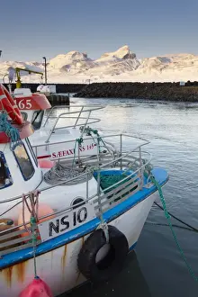 Stationary Prints: Fishing harbour at Hofn, near Bakkagerdi in Borgarfjordur Eystri fjord