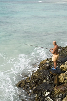 Fishing Rod Prints: Fishing, Santa Maria, on the island of Sal (Salt), Cape Verde Islands, Africa