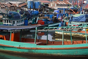 Sihanouk Province Prints: Fishing village in Sihanoukville Port