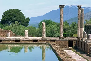 Portico Prints: Fishpond and portico