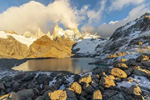 El Chalten Prints: Fitz Roy range in the morning at Laguna Los Tres, El Chalten, Los Glaciares National Park