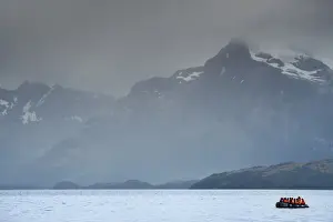A fjord in the Darwin Mountain range, Alberto de Agostini National Park, Tierra del Fuego