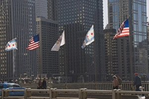 Images Dated 15th April 2008: Flags, Chicago, Illinois, United States of America, North America