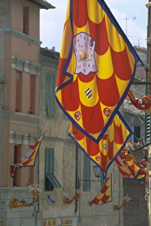 Images Dated 4th August 2008: Flags and lamps of the Chiocciola