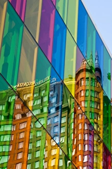 Quebec Prints: Flags at the Palais des Congres, Montreal, Quebec, Canada, North America