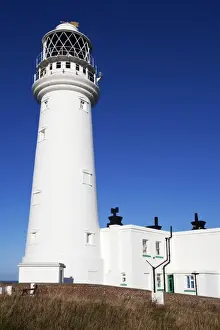 Architectural History Prints: Flamborough Head Lighthouse, East Riding of Yorkshire, England, United Kingdom, Europe