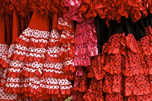 Ruffle Prints: Flamenco dresses, Seville, Andalucia, Spain, Europe