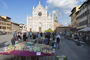 Santa Croce Prints: Flea market in front of the church of Santa Croce