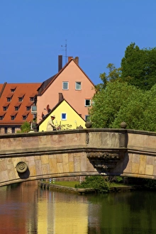 Dayime Prints: Fleisch Bridge, Nuremberg, Bavaria, Germany, Europe