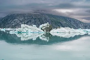 Floating icebergs in the Nuuk Icefjord, Western Greenland, Denmark, Polar Regions