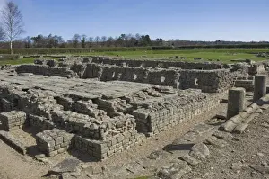 Northumbria Prints: The floor of the Granary showing the underfloor hypocaust heating system