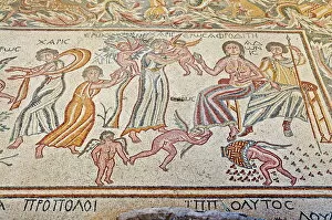 Images Dated 6th March 2008: Floor mosaic, Church of the Virgin, Madaba, Jordan, Middle East