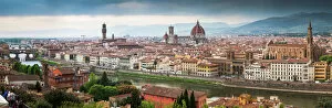 Panorama Collection: Florence panorama from Piazzale Michelangelo, Florence, Tuscany, Italy, Europe