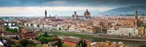 Florence panorama from Piazzale Michelangelo, Florence, Tuscany, Italy, Europe