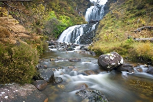 Falls Prints: Flowerdale Falls, a waterfall near the village of Gairloch, Torridon, Scotland