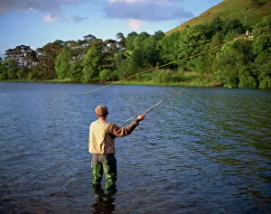 Images Dated 26th January 2000: Fly fishing on the River Dee