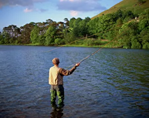 Images Dated 26th January 2000: Fly fishing on the River Dee