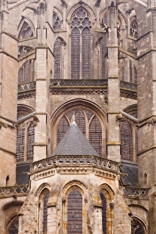 Stereotypically French Prints: Flying buttresses on St. -Julien du Mans Cathedral