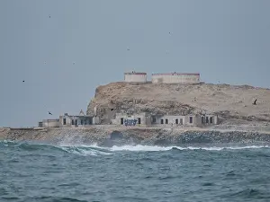 Peru Prints: Fog and storms surround Palomino Islands near Lima