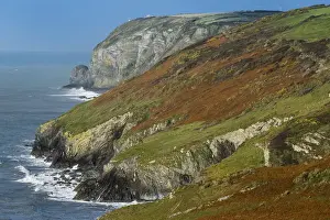 Ceredigion Prints: The folded Llandovery Series of Silurian rocks at Castell Bach and Bird Rock far beyond