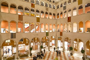 Hall Prints: Fontego dei Tedeschi interior, Venice, UNESCO World Heritage Site, Veneto, Italy, Europe