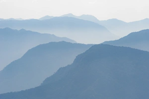 Images Dated 24th November 2009: Foothills of the Himalayas in east Bhutan take on an ethereal appearance in early morning mist