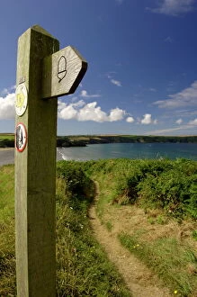 Rural Location Collection: Footpath sign for the Pembrokeshire Coast Path at Broad Haven
