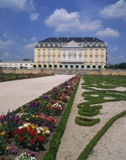 Formal Prints: Formal gardens and the Augustusburg Castle near Bruhl