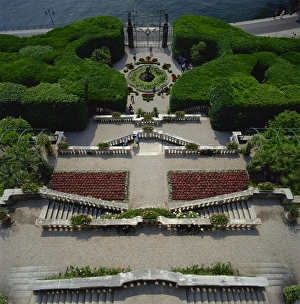 Lombardia Prints: Formal gardens, Lombardia, Italy, Europe