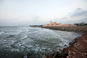 Tamil Nadu Prints: Fort Dansburg, built in Danish style in the former Danish colony of Tranquebar, Tamil Nadu
