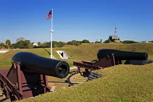 Forts Prints: Fort Moultrie on Sullivans Island, Charleston, South Carolina, United States of America