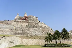 Cartagena Prints: Fort San Felipe, Cartagena, UNESCO World Heritage Site, Colombia, South America