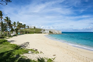 Fort St Catherine Prints: Fort St. Catherine and the white sand beach, Unesco World Heritage Site, the historic