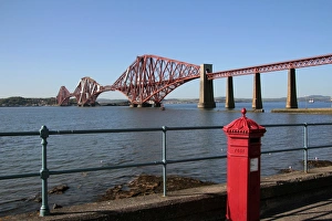 Post Prints: Forth Bridge over the Firth of Forth, South Queensferry, Scotland, United Kingdom, Europe