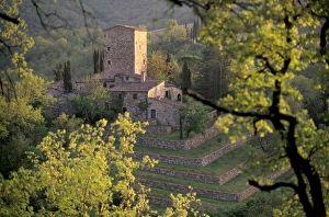 Chianti Prints: Fortified villa near Castellina in Chianti