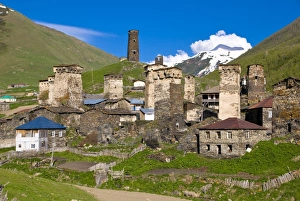 Georgia Prints: The fortified village of Ushguli, Svanetia, UNESCO World Heritage Site