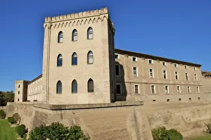 Aragon Prints: Fortified walls and towers of the Aljaferia palace dating from the 11th century
