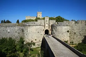 Fortress and Palace of the Grand Masters, UNESCO World Heritage Site, Rhodes City, Rhodes, Dodecanese, Greek Islands, Greece, Europe