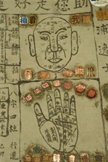 Taipei Prints: Fortune-tellers chart, Taipei, Taiwan, Asia
