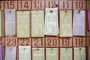 Stereotypically Thai Prints: Fortune telling sheets, Pak Chonk, Thailand, Southeast Asia, Asia