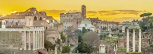 Forum at sunrise, UNESCO World Heritage Site, Rome, Lazio, Italy, Europe
