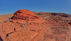 Glen Canyon Prints: A fossilized sand dune in the shape of a dome near the Spur Canyon at Horseshoe Bend