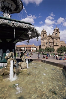 Fountain and the Christian cathedral beyond